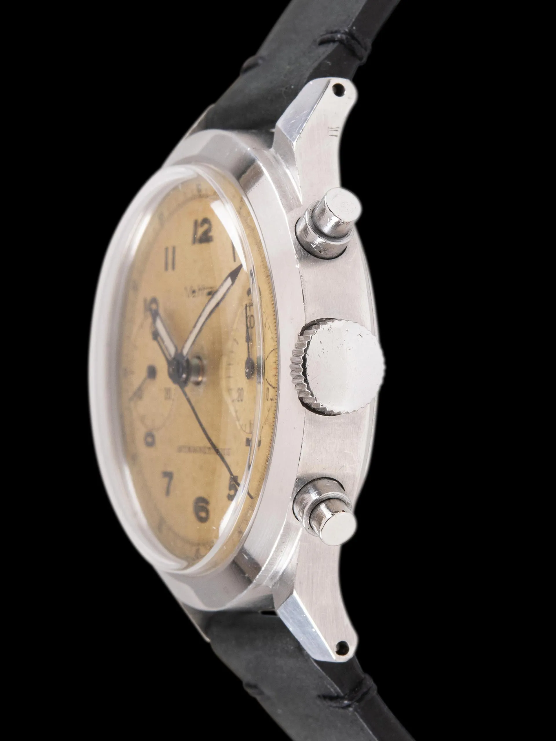 1940s Vetta Chronograph "Spillmann Case" W/ Reverse Pushers