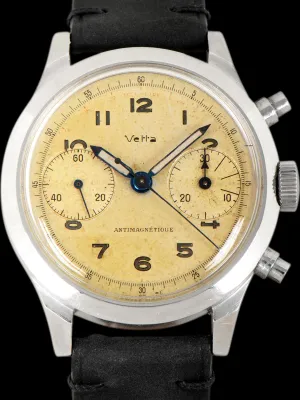1940s Vetta Chronograph "Spillmann Case" W/ Reverse Pushers