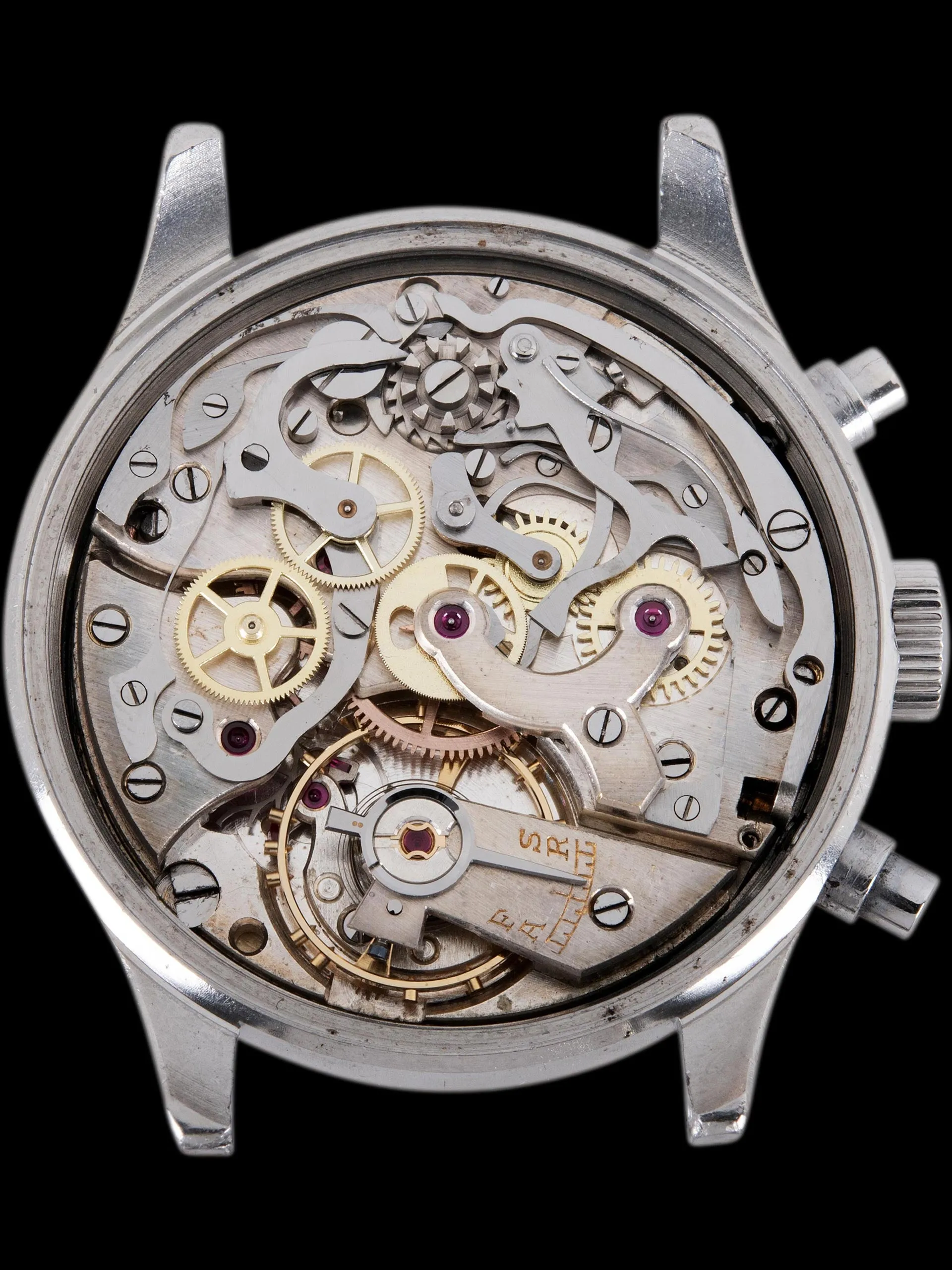 1940s Vetta Chronograph "Spillmann Case" W/ Reverse Pushers