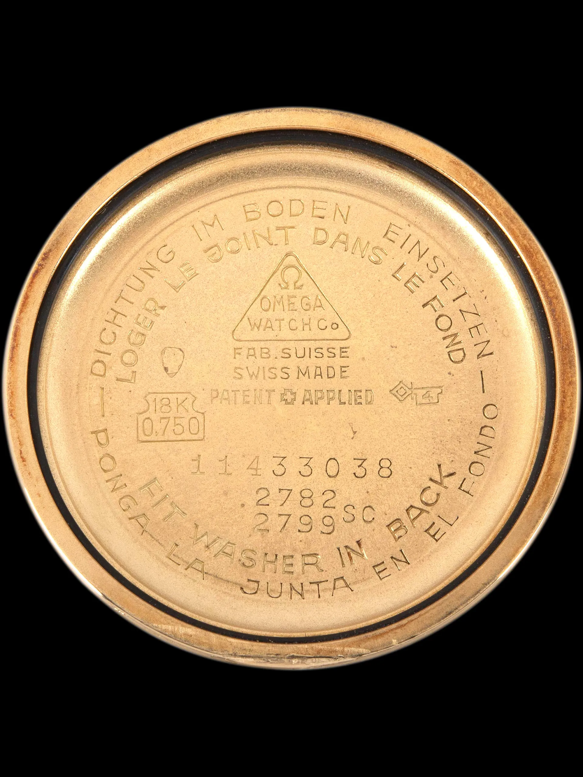 1954 Omega Constellation 18K YG (Ref. 2799 SC) Mirrored-Gold "Pie-Pan" Dial