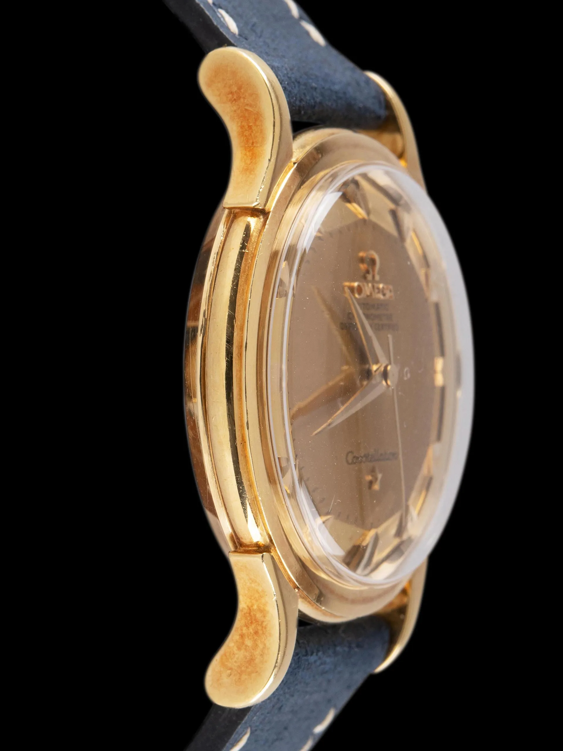1954 Omega Constellation 18K YG (Ref. 2799 SC) Mirrored-Gold "Pie-Pan" Dial