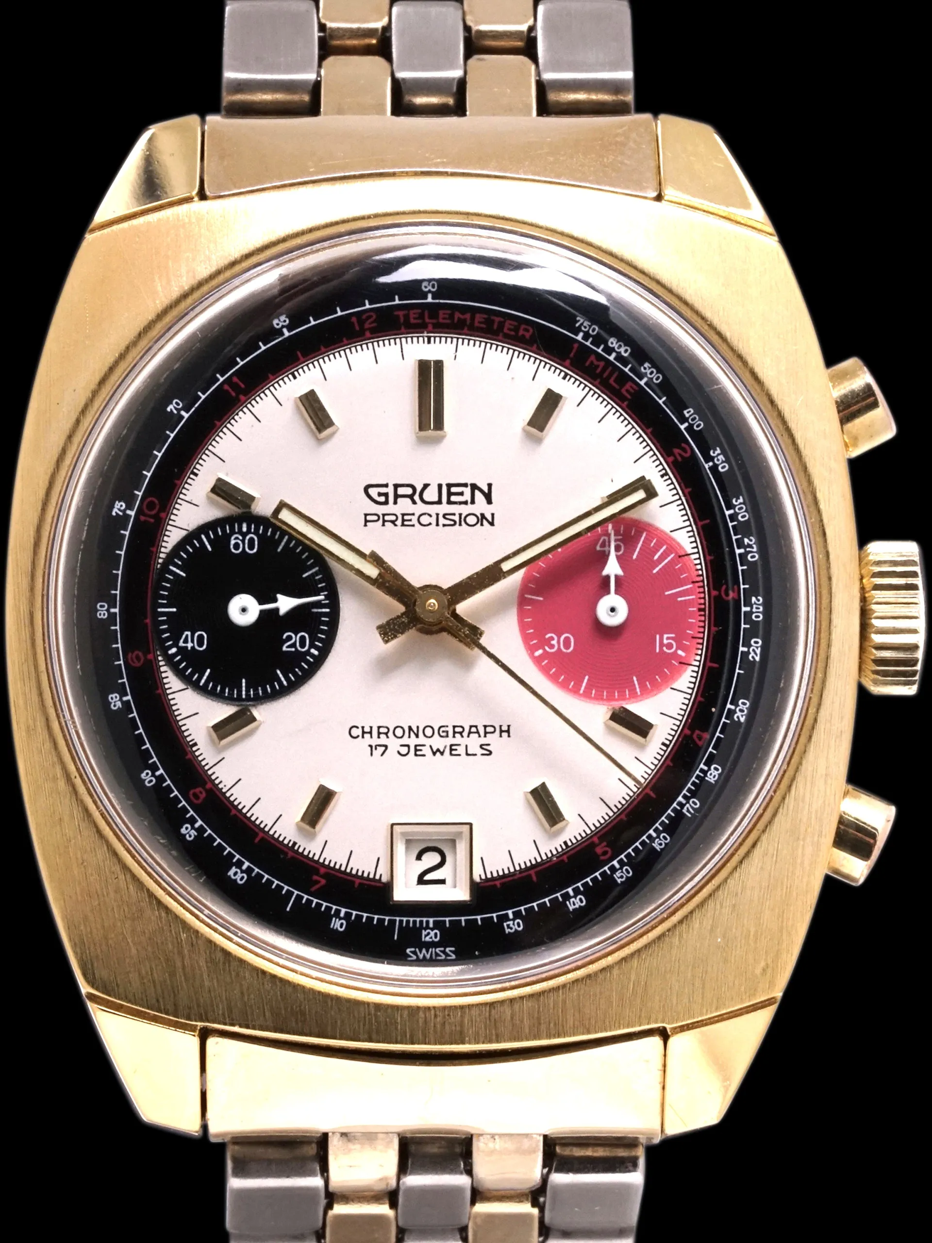 1970s Gruen Precision Chronograph (Ref. 770 CA) "Valjoux 7734"