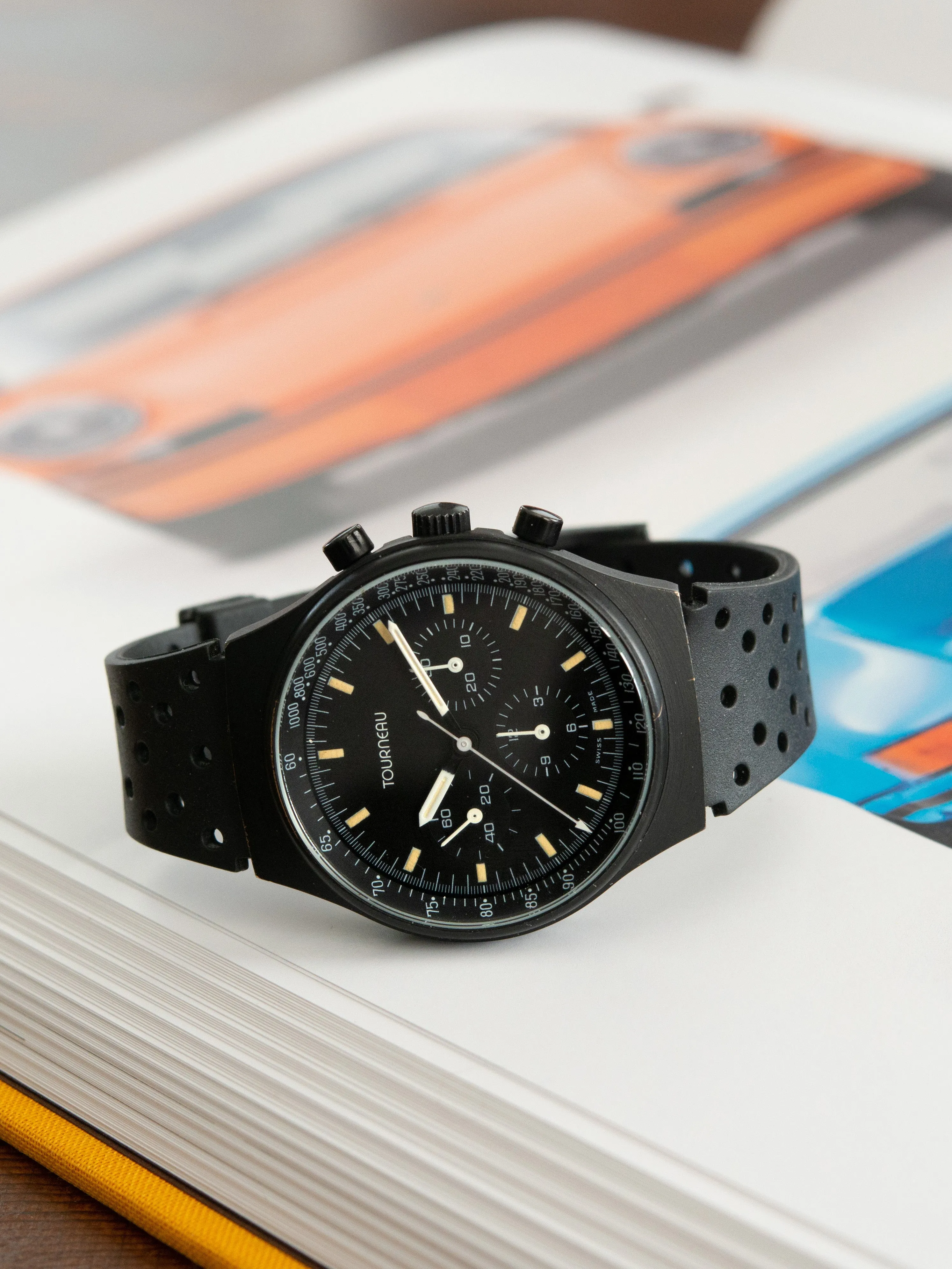 1990s Tourneau Chronograph (Ref. 712451) "PVD" Lemania Cal. 1873