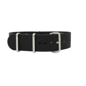 24mm Nato Strap - Tuxedo Black
