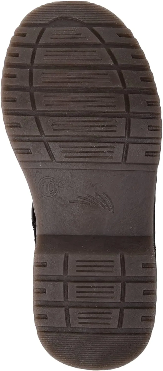 ABSOLUTE FOOTWEAR Childrens Kids Girls Slip On Faux Leather Smart Formal School Shoes with Heart Design