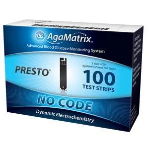 AgaMatrix WaveSense™ Presto End-Fill Blood Glucose Test Strip (100 count)