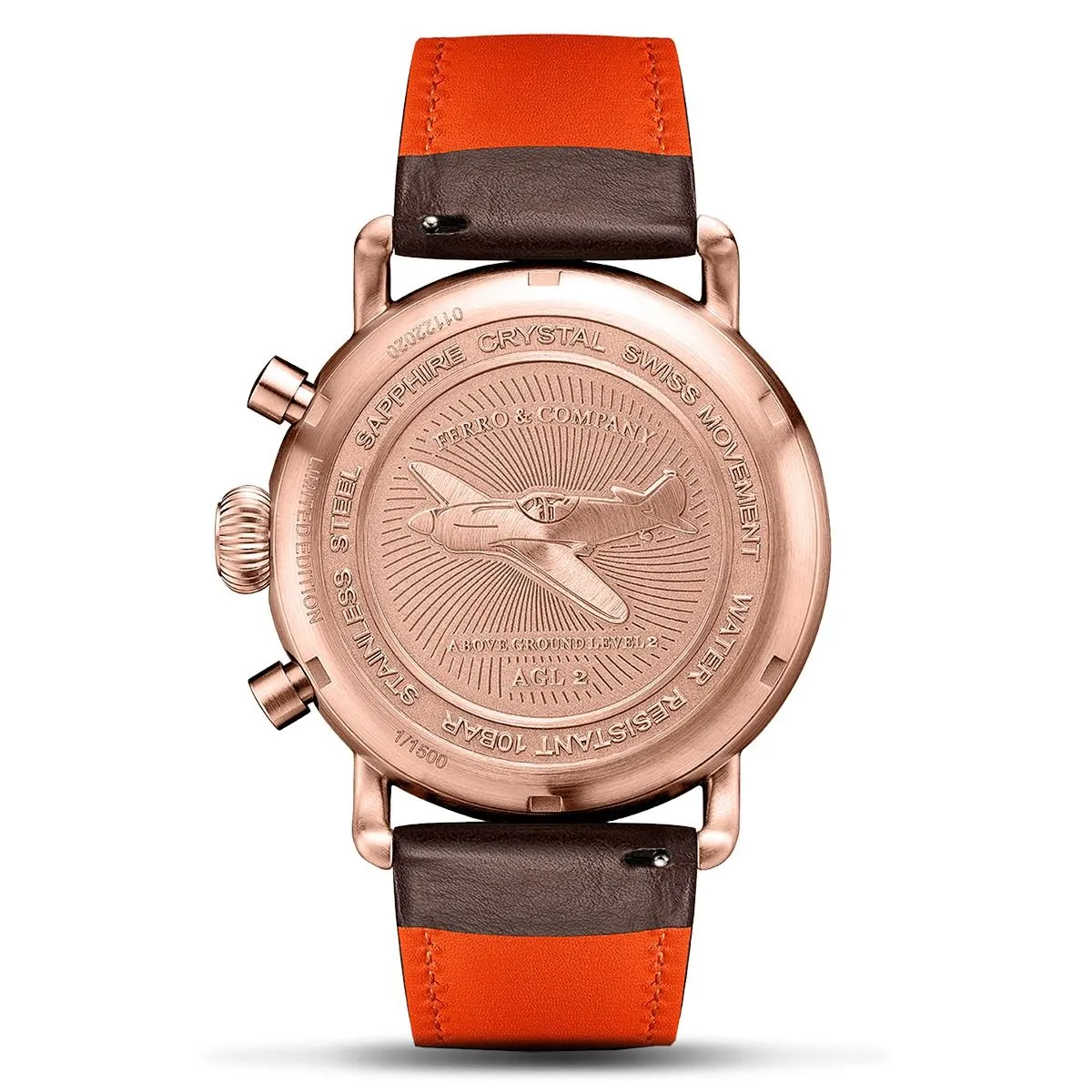 AGL 2 Chronograph Black / White / Rose Gold
