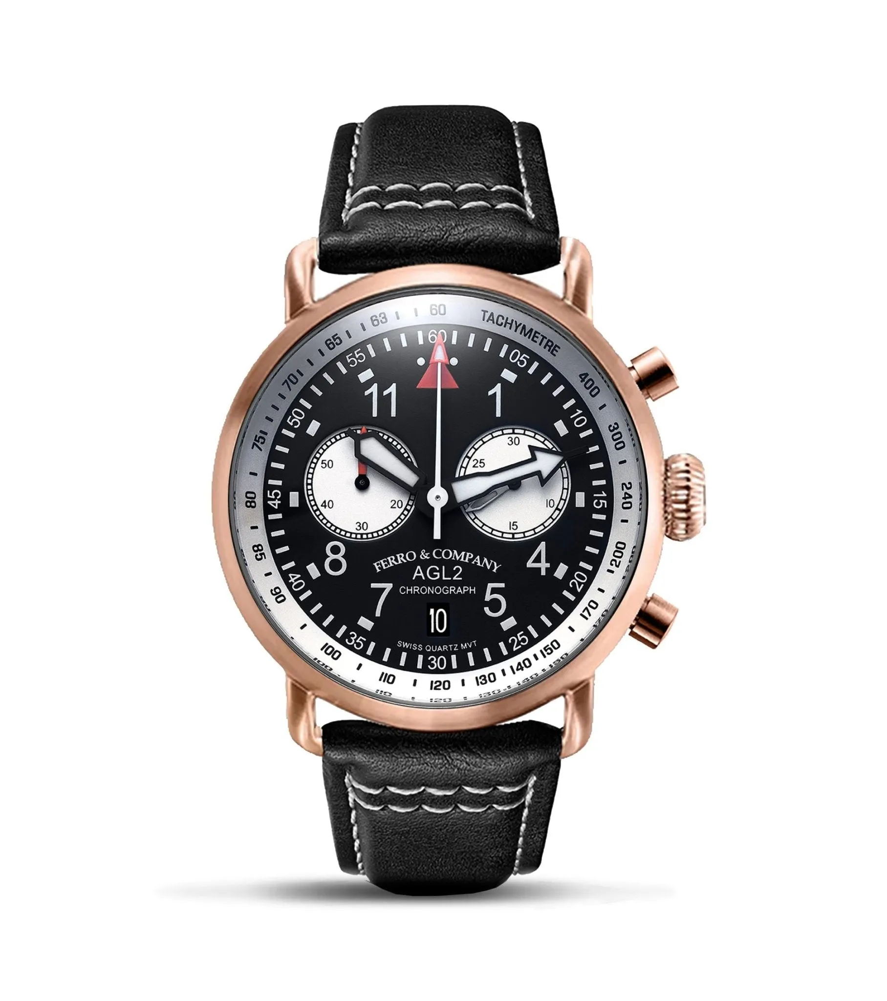 AGL 2 Chronograph Black / White / Rose Gold