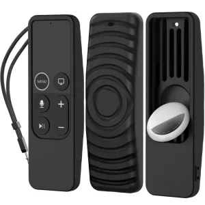 Ahastyle 2-In-1 Silicone Protective Cover For Apple Tv Hd / 4K & Airtag Remote Control Tracker