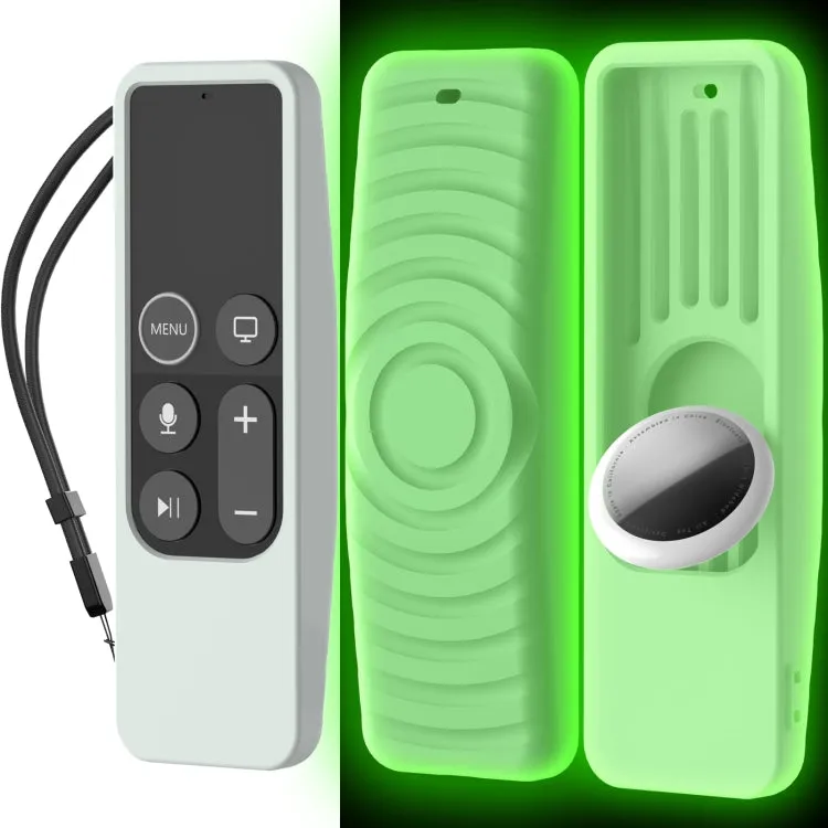 Ahastyle 2-In-1 Silicone Protective Cover For Apple Tv Hd / 4K & Airtag Remote Control Tracker