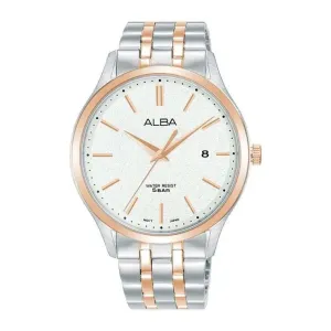 Alba Quartz Two-Tone White Marble Dial Men's Watch| AS9R28