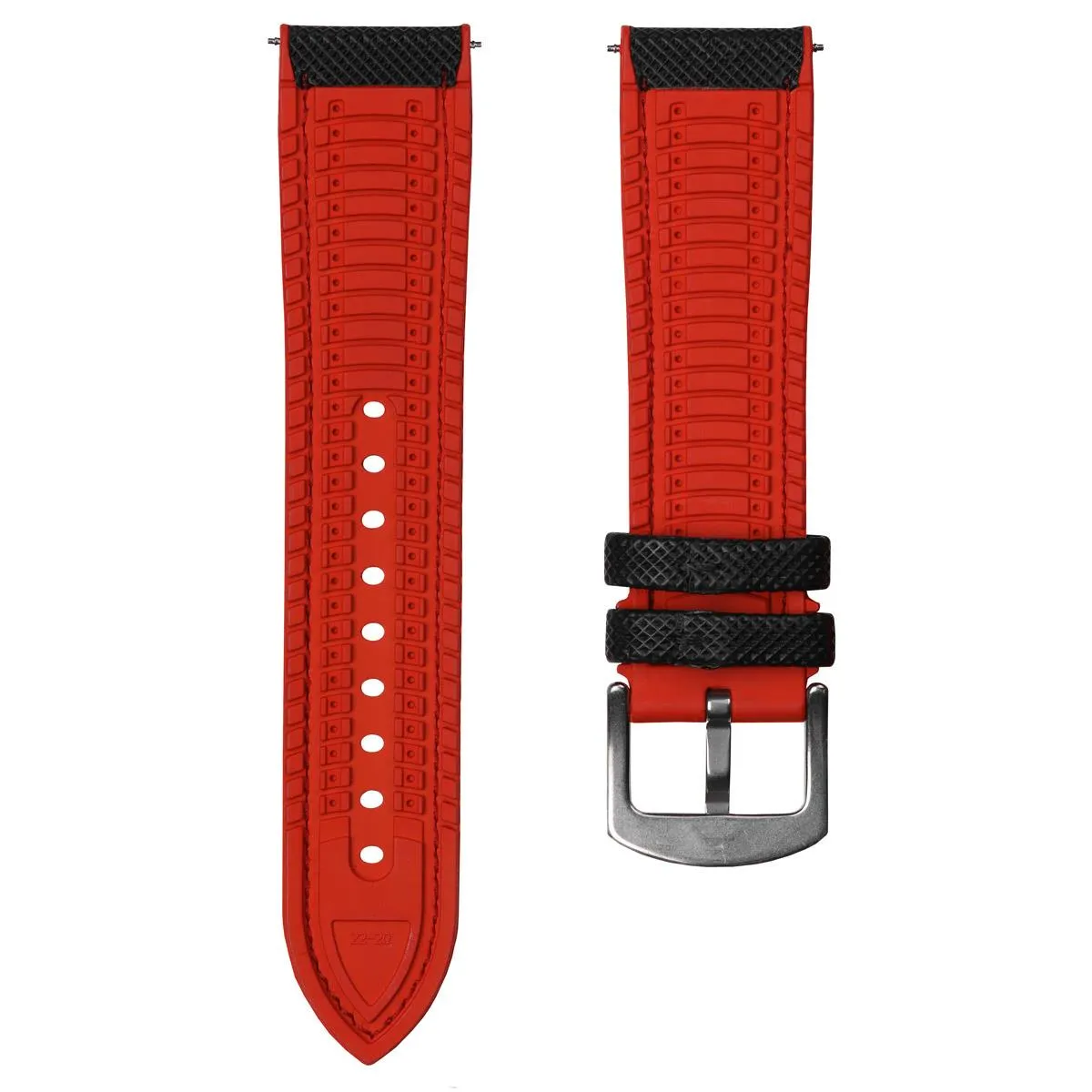 ANVIL FKM Rubber Watch Strap - Blue / White