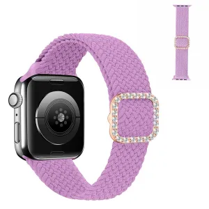 Apple Watch 40mm nylon watch strap in rhinestone buckle - Purple