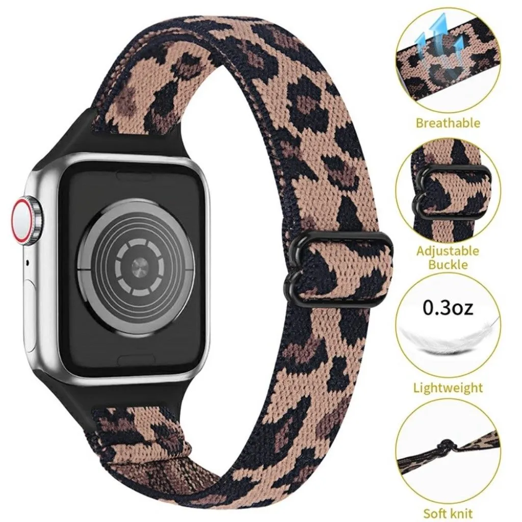 Apple Watch 42mm - 44mm nylon watch strap - Leopard