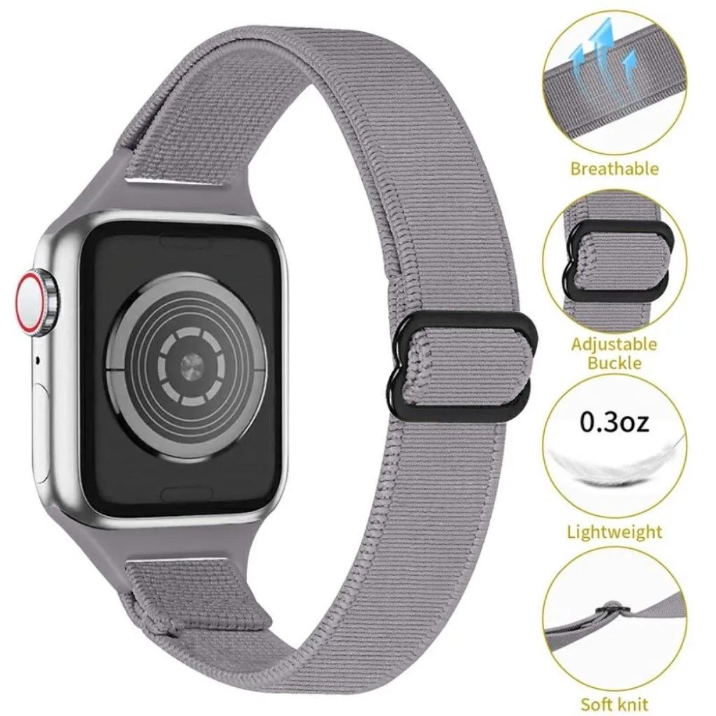 Apple Watch 42mm - 44mm nylon watch strap - Light Grey