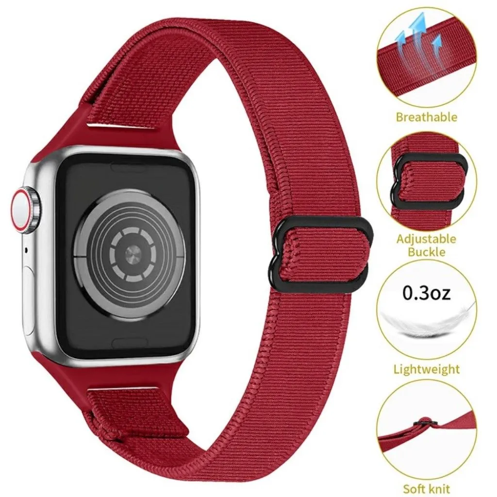 Apple Watch 42mm - 44mm nylon watch strap - Red