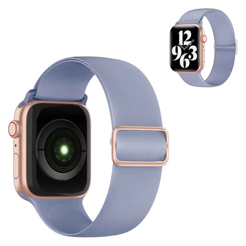 Apple Watch 44mm elastic silicone watch strap - Light Purple