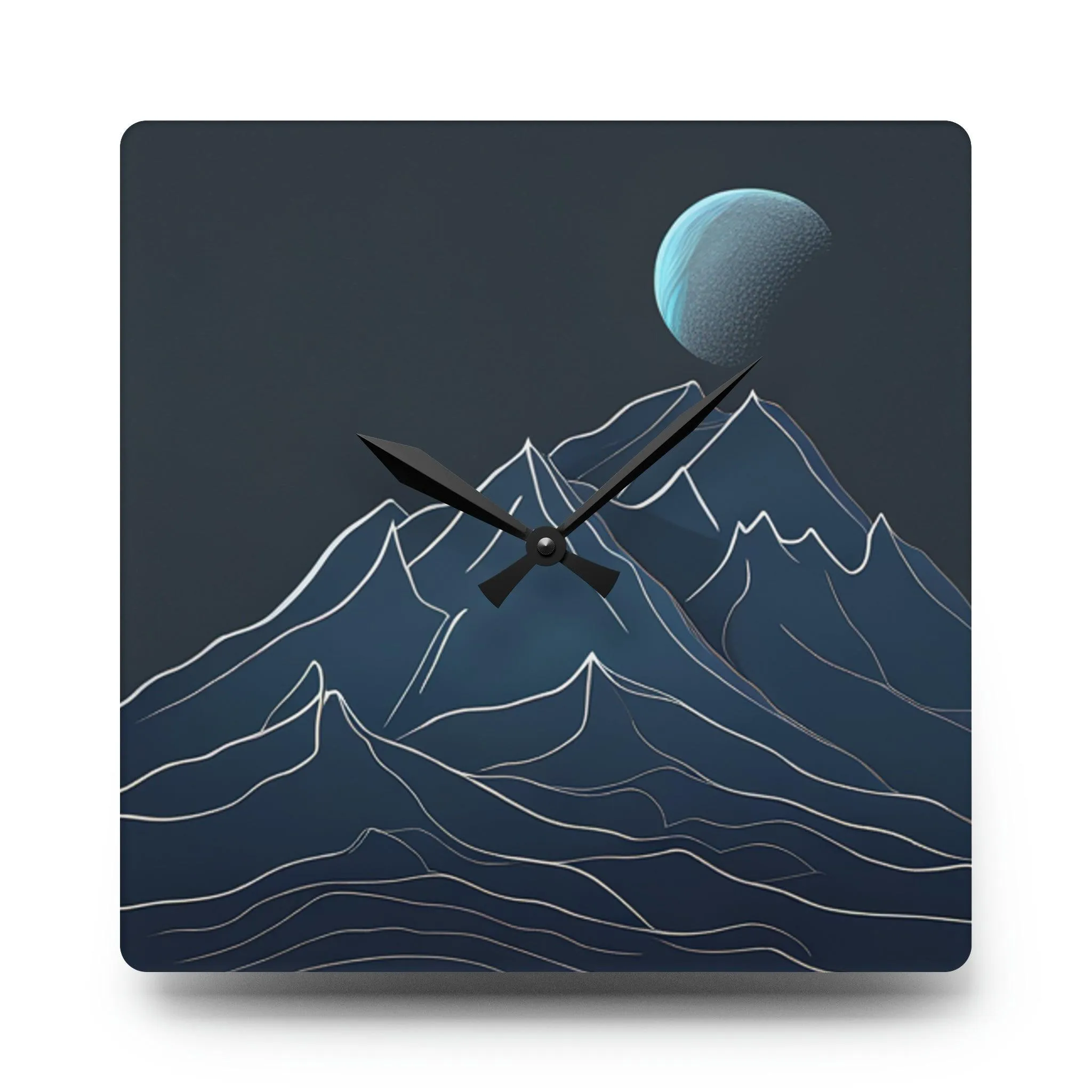 Artistic Mountain Elegance Clock with Premium Craftsmanship and Vivid Imagery