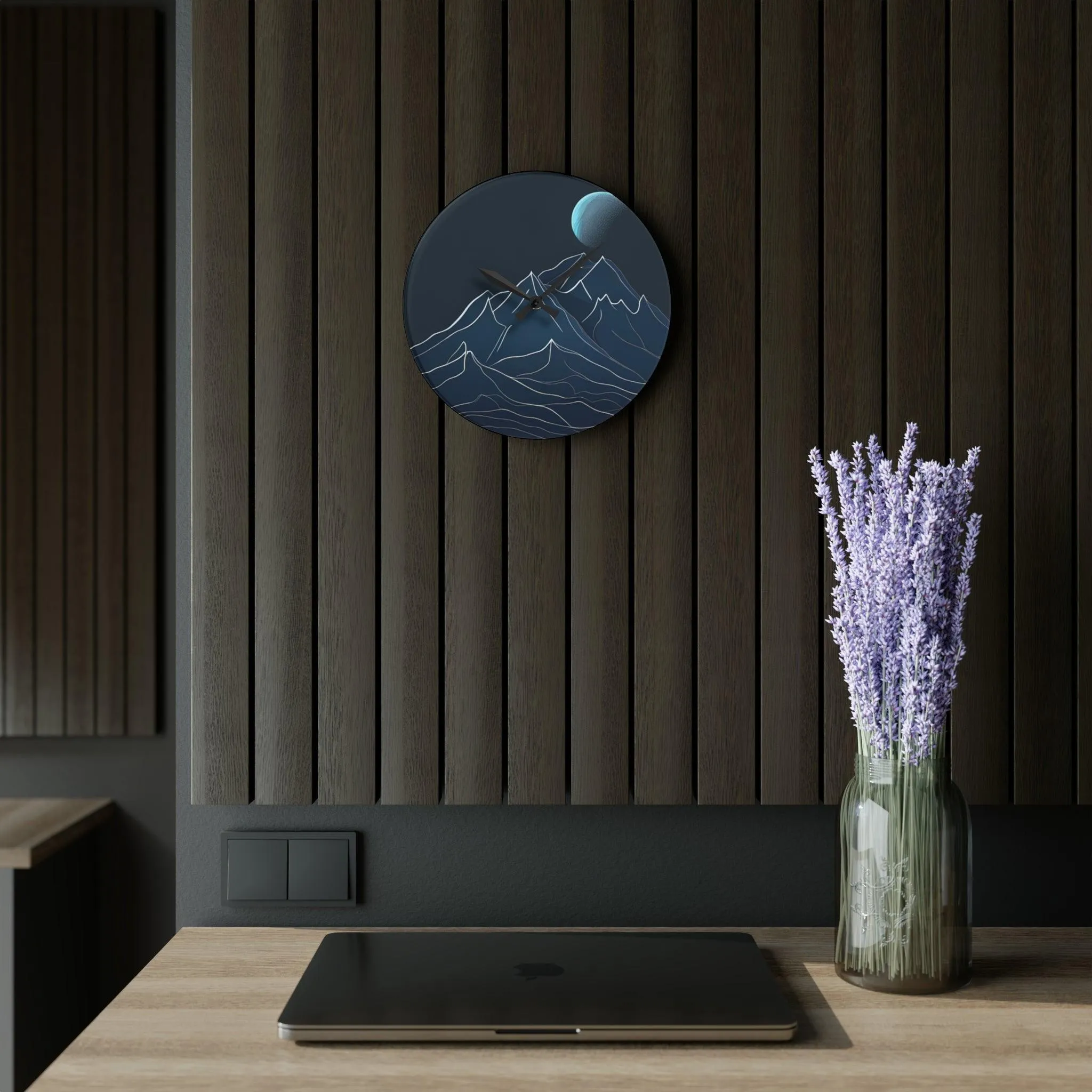 Artistic Mountain Elegance Clock with Premium Craftsmanship and Vivid Imagery