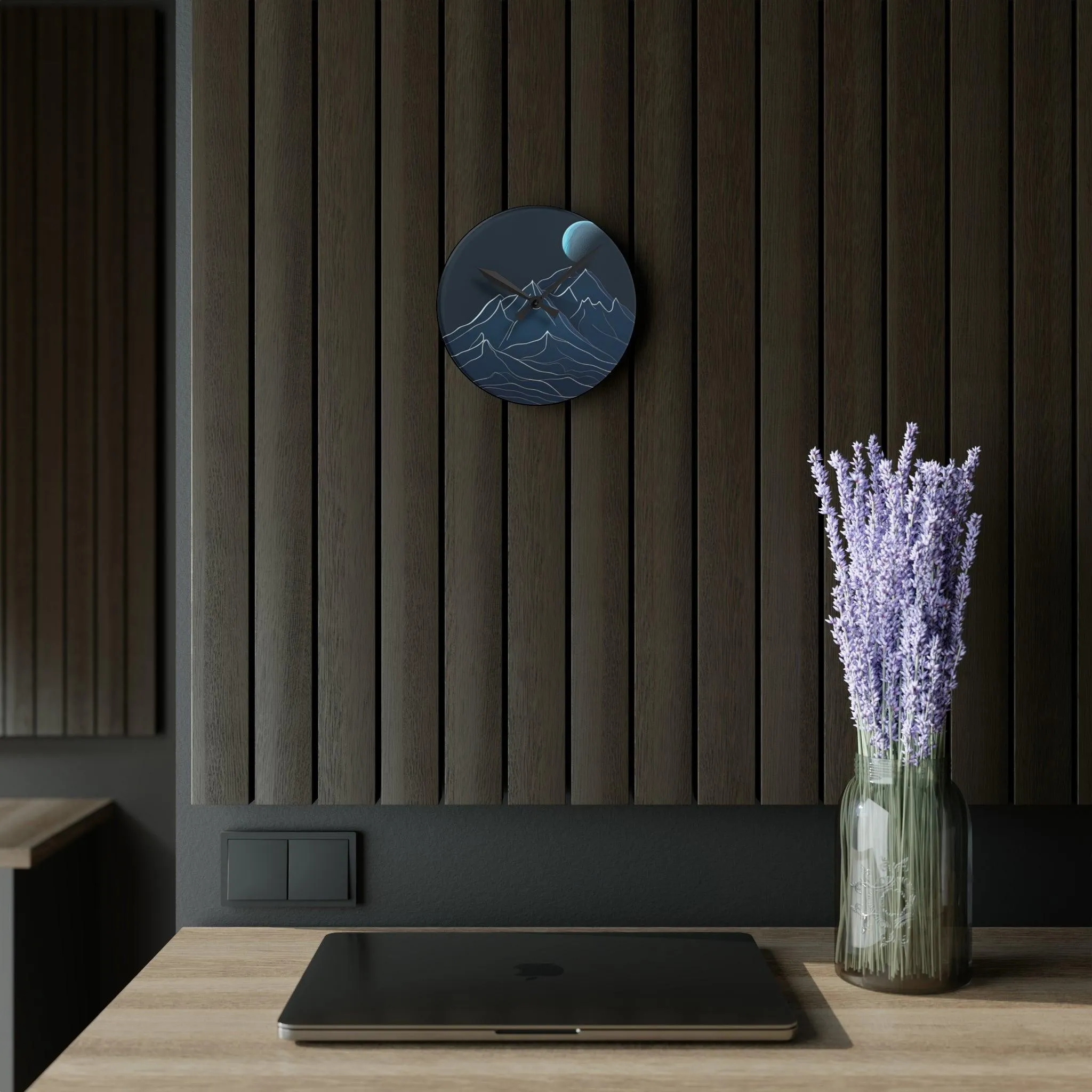 Artistic Mountain Elegance Clock with Premium Craftsmanship and Vivid Imagery