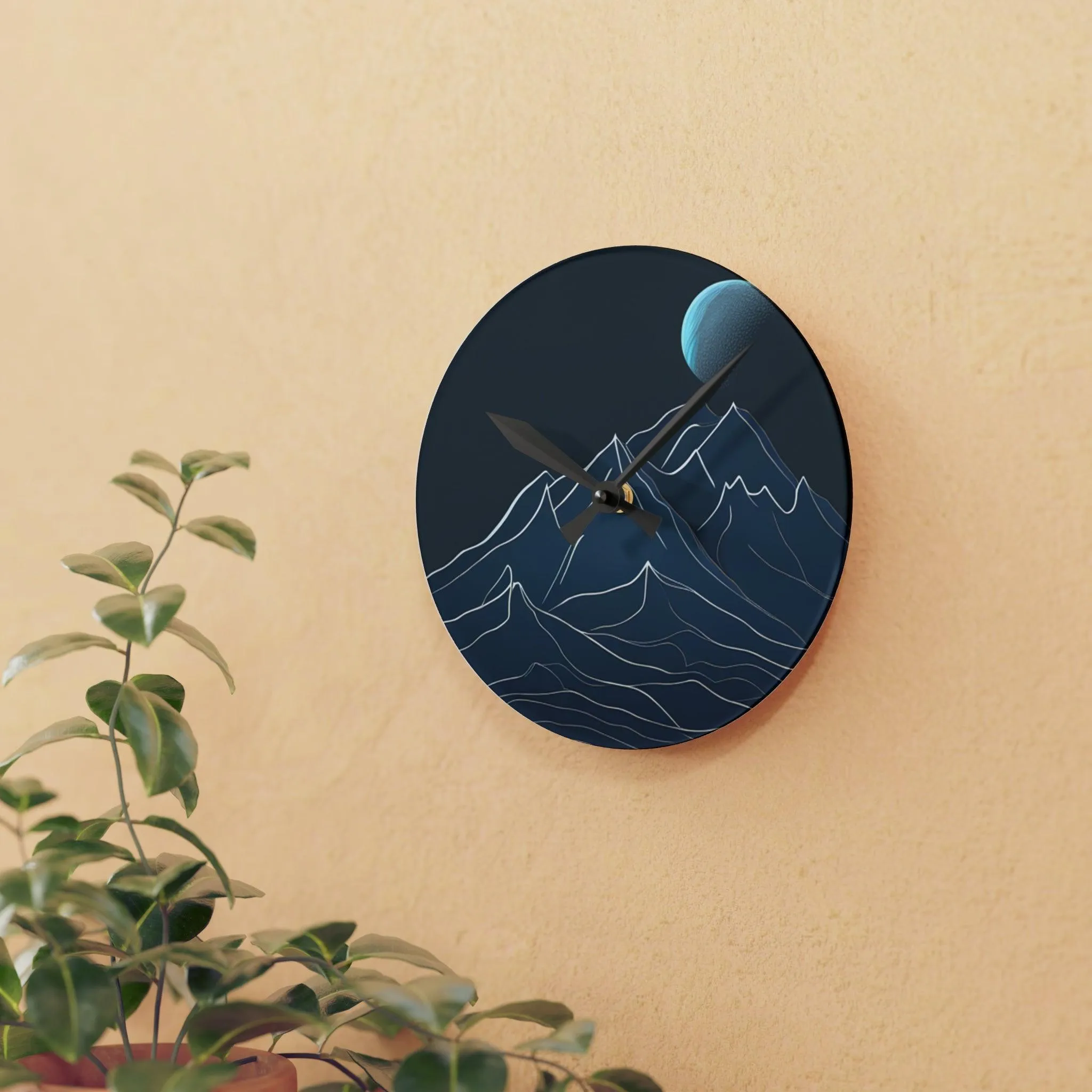 Artistic Mountain Elegance Clock with Premium Craftsmanship and Vivid Imagery