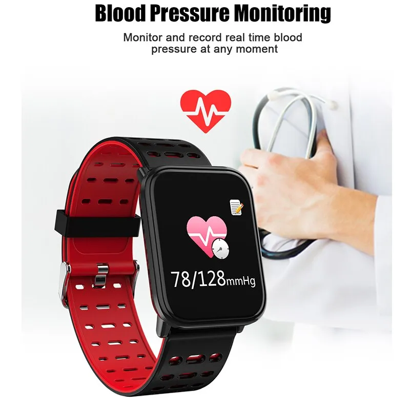 BINSSAW  T6 New Smart Watch Men Women Heart Rate Monitor Blood Pressure Fitness Tracker Smartwatch Sport Watch for ios android
