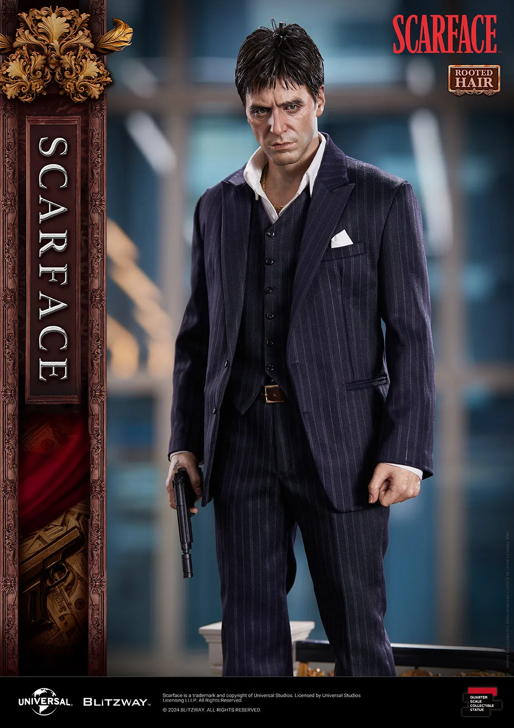 BLITZWAY 1/4 SCARFACE ROOTED HAIR VERSION 1/4 SCALE STATUE (PRE-ORDER)