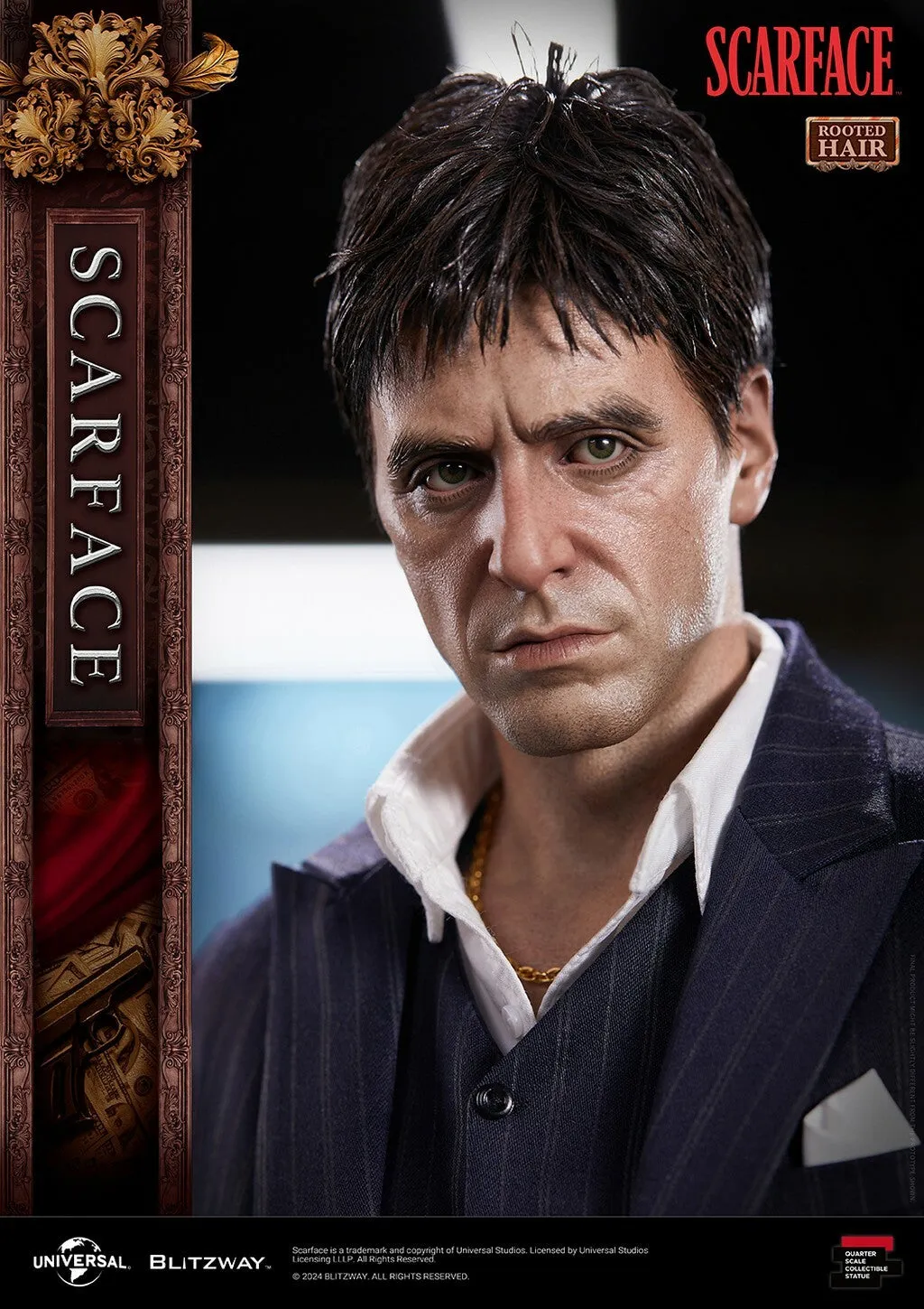 BLITZWAY - Scarface: Tony Montana Rooted Hair Version 1:4 Scale Statue