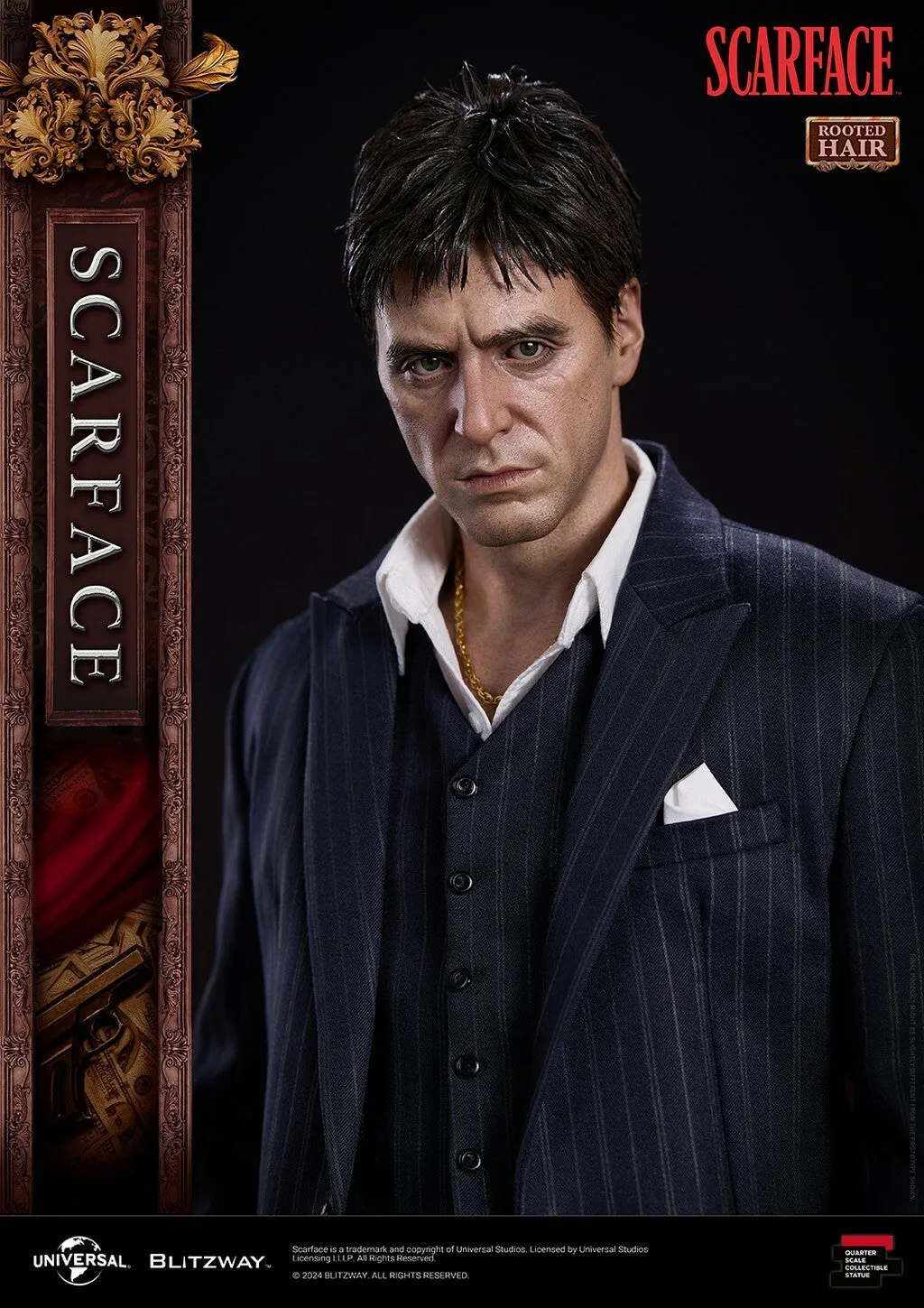 BLITZWAY - Scarface: Tony Montana Rooted Hair Version 1:4 Scale Statue