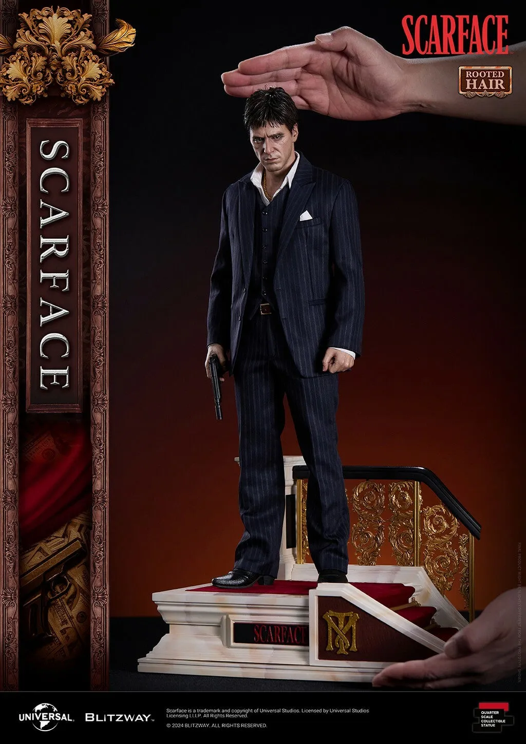 BLITZWAY - Scarface: Tony Montana Rooted Hair Version 1:4 Scale Statue