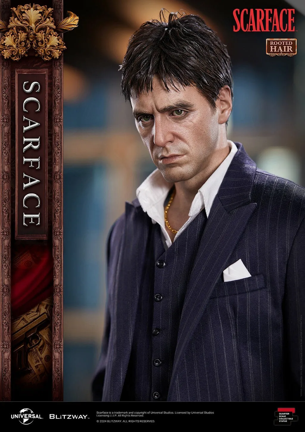 BLITZWAY - Scarface: Tony Montana Rooted Hair Version 1:4 Scale Statue