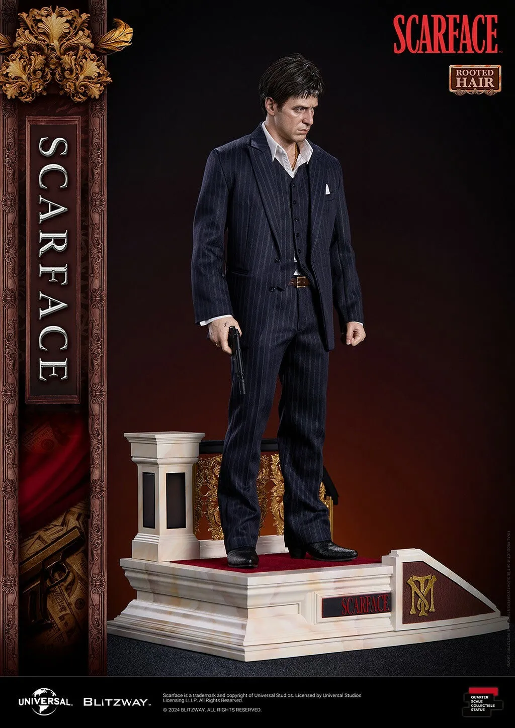 BLITZWAY - Scarface: Tony Montana Rooted Hair Version 1:4 Scale Statue