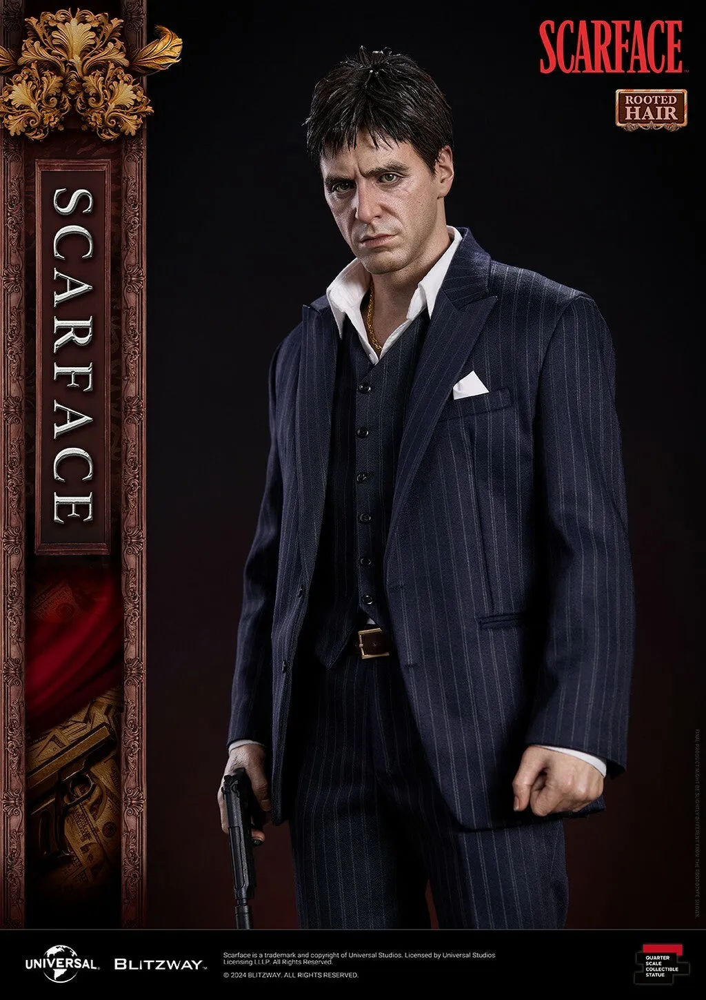 BLITZWAY - Scarface: Tony Montana Rooted Hair Version 1:4 Scale Statue