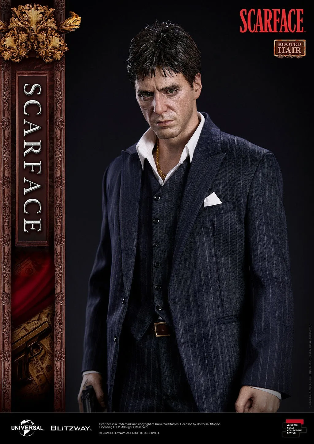 BLITZWAY - Scarface: Tony Montana Rooted Hair Version 1:4 Scale Statue