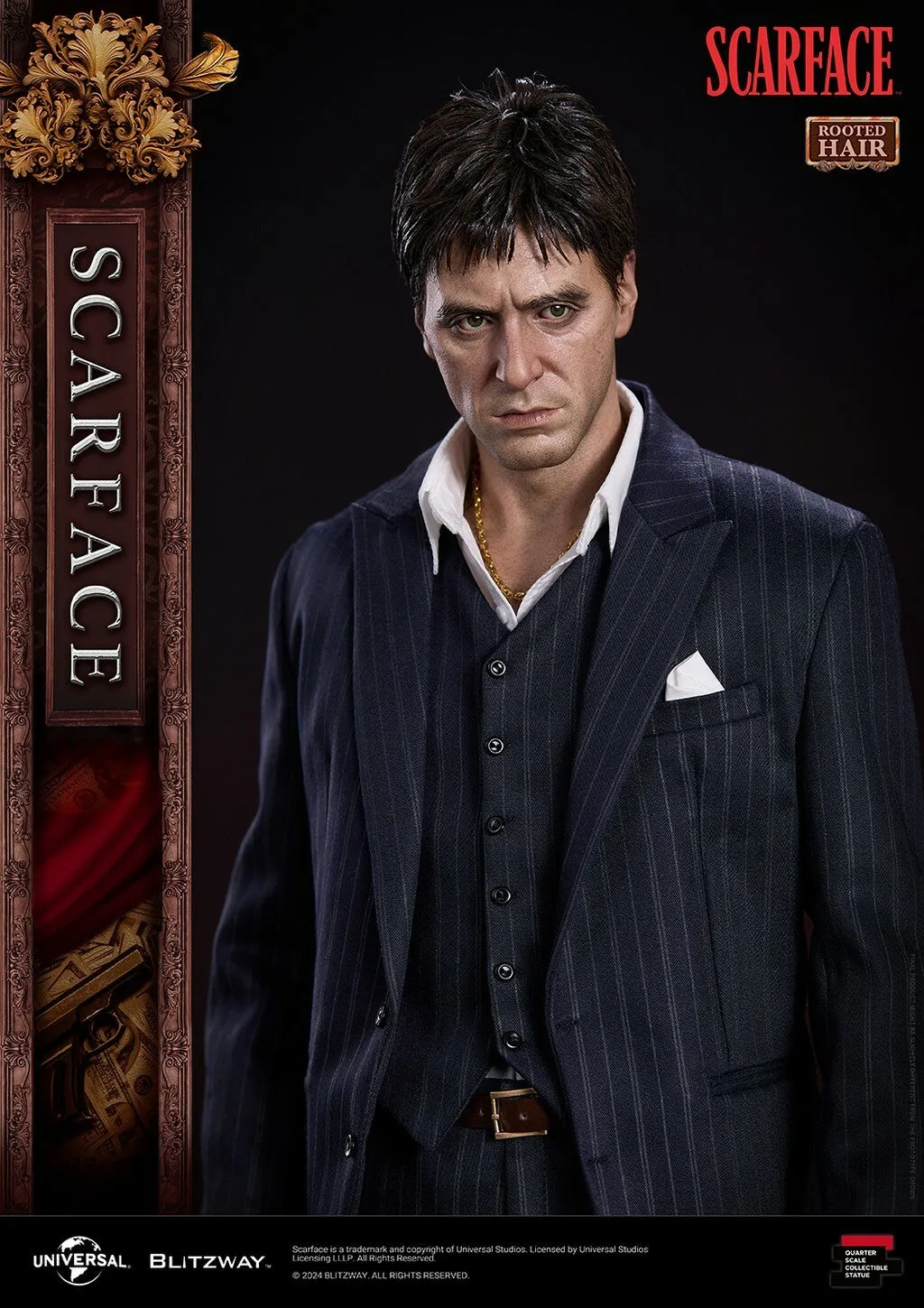 BLITZWAY - Scarface: Tony Montana Rooted Hair Version 1:4 Scale Statue
