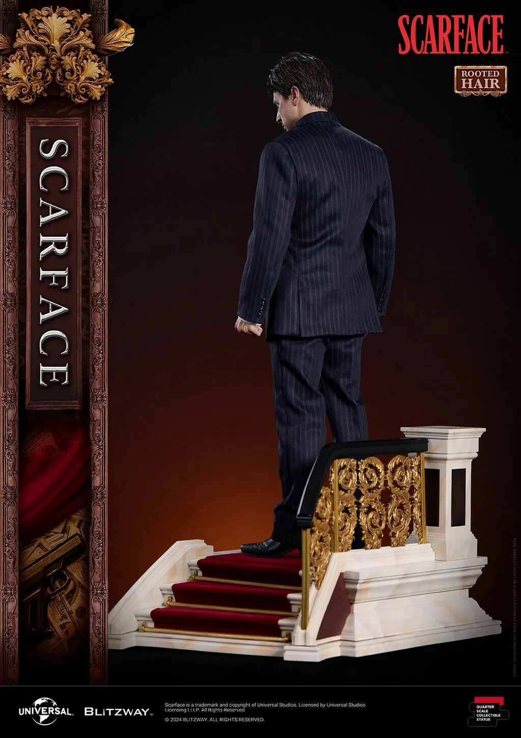 BLITZWAY - Scarface: Tony Montana Rooted Hair Version 1:4 Scale Statue
