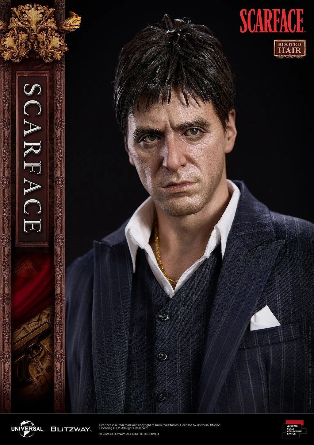 BLITZWAY - Scarface: Tony Montana Rooted Hair Version 1:4 Scale Statue