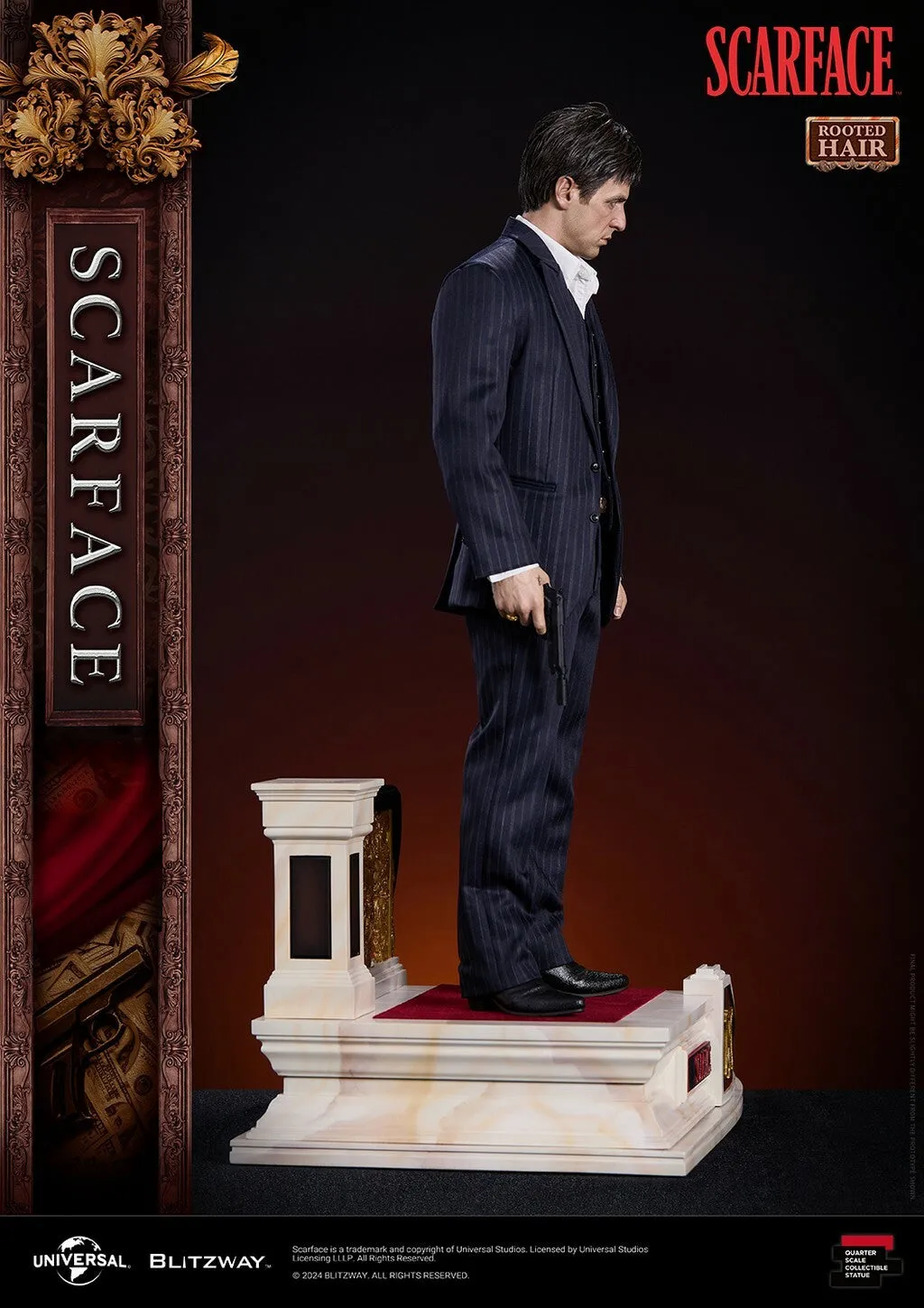 BLITZWAY - Scarface: Tony Montana Rooted Hair Version 1:4 Scale Statue