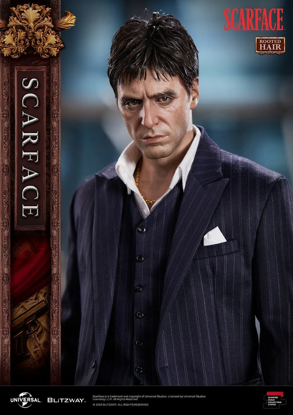 BLITZWAY - Scarface: Tony Montana Rooted Hair Version 1:4 Scale Statue