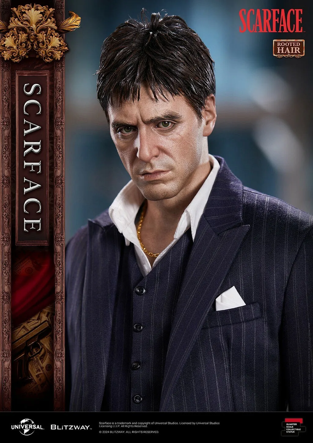 BLITZWAY - Scarface: Tony Montana Rooted Hair Version 1:4 Scale Statue