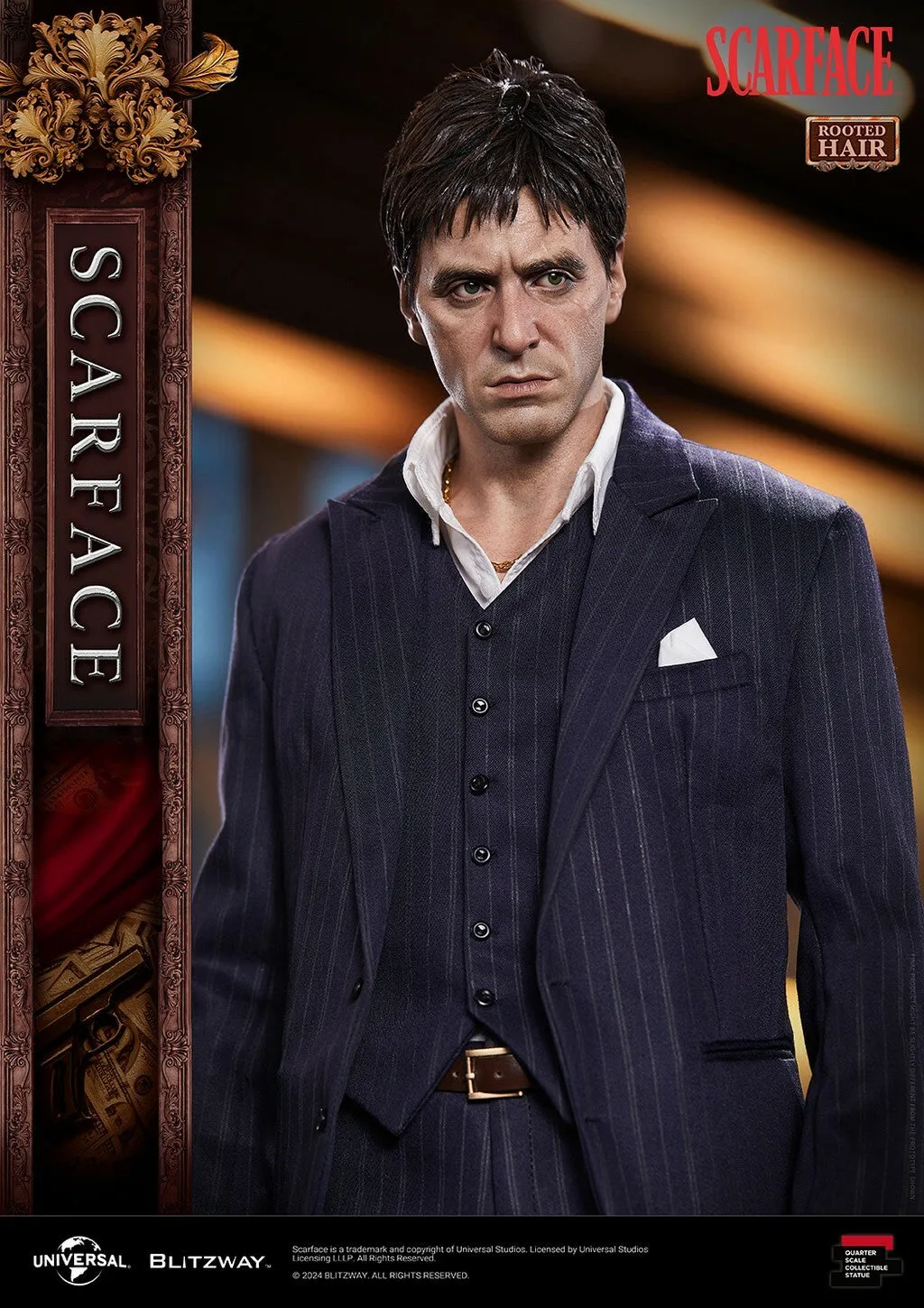 BLITZWAY - Scarface: Tony Montana Rooted Hair Version 1:4 Scale Statue