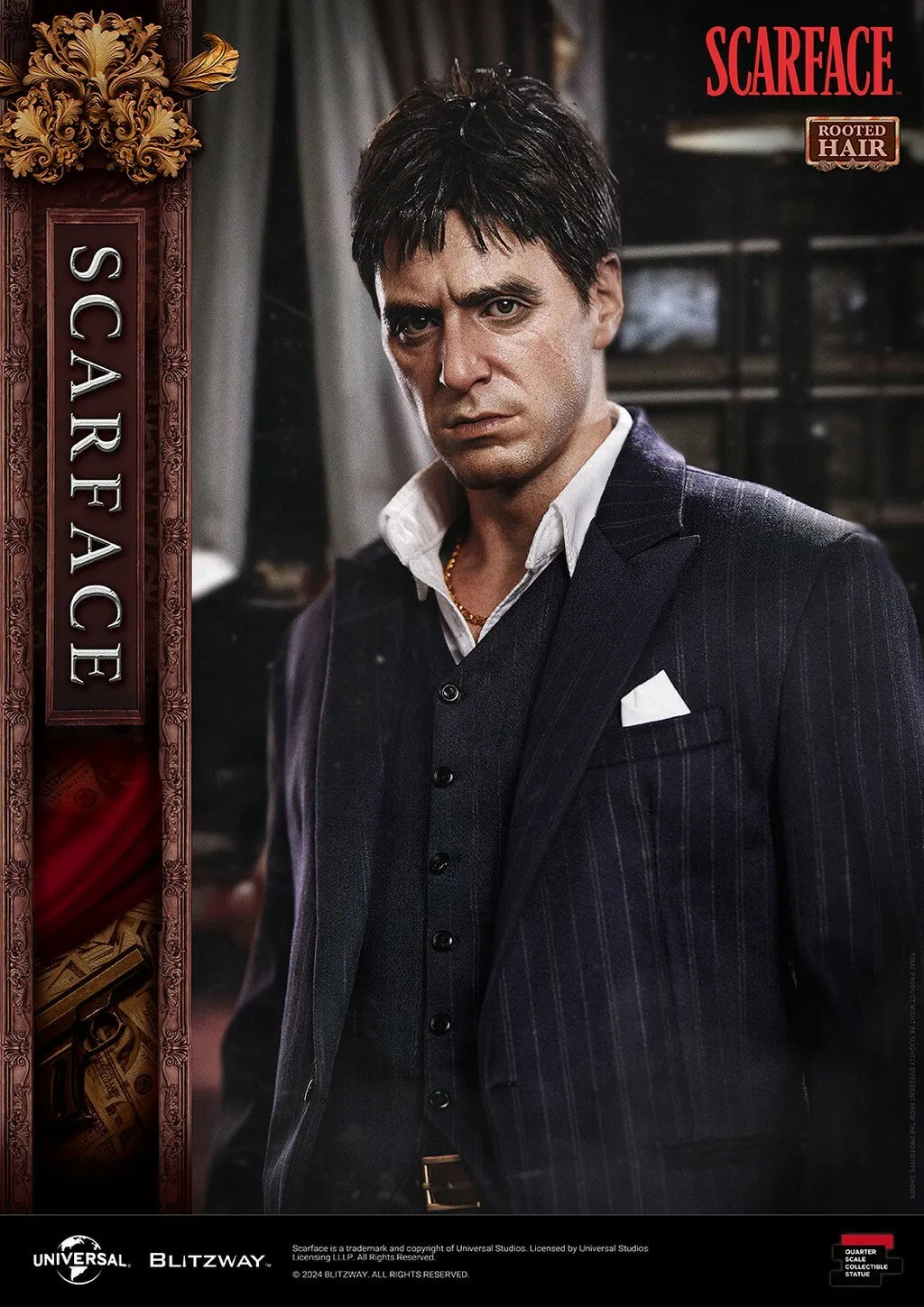 BLITZWAY - Scarface: Tony Montana Rooted Hair Version 1:4 Scale Statue