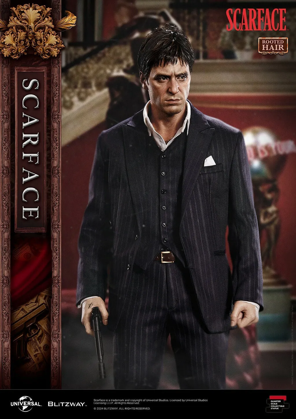 BLITZWAY - Scarface: Tony Montana Rooted Hair Version 1:4 Scale Statue