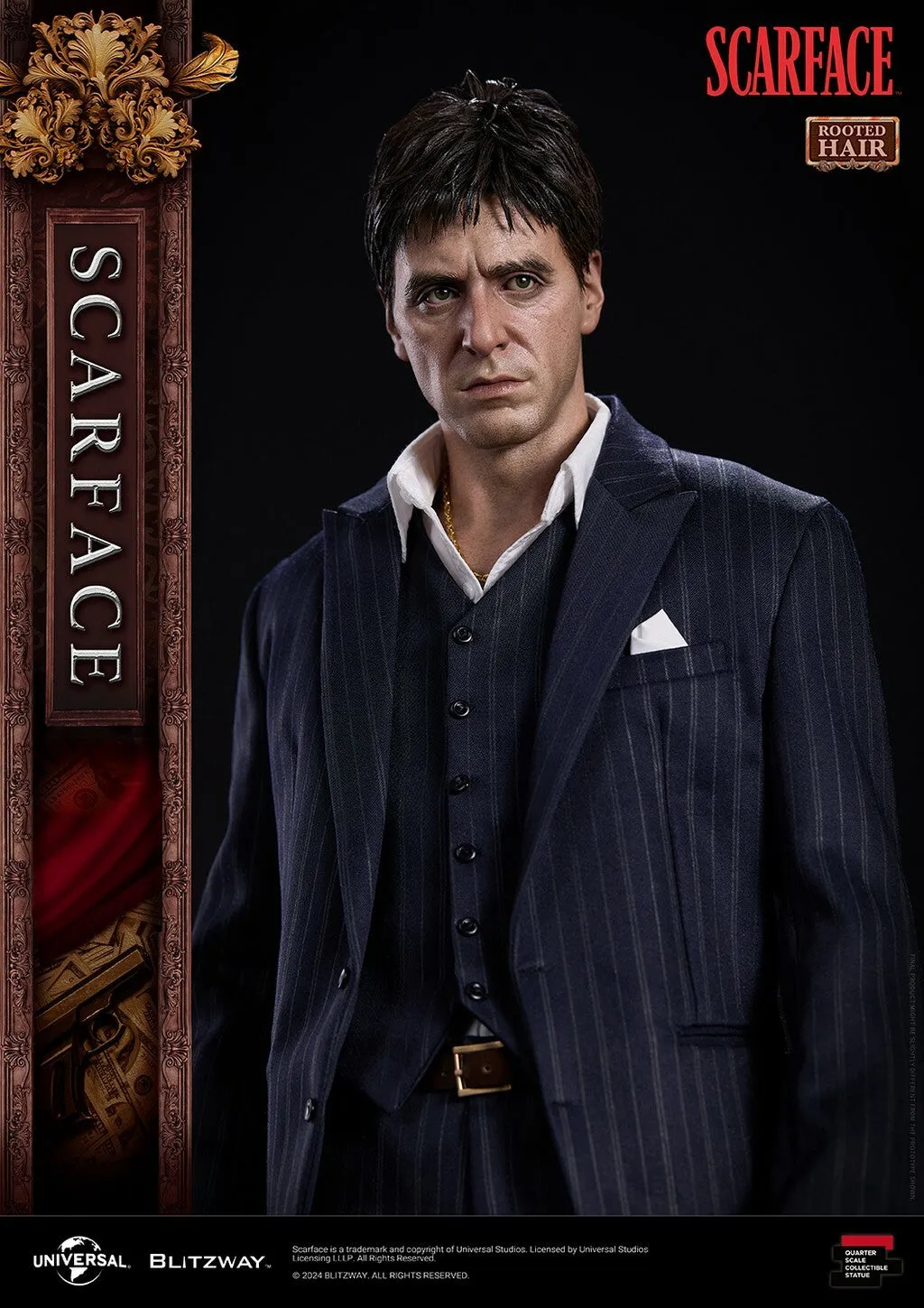 BLITZWAY - Scarface: Tony Montana Rooted Hair Version 1:4 Scale Statue