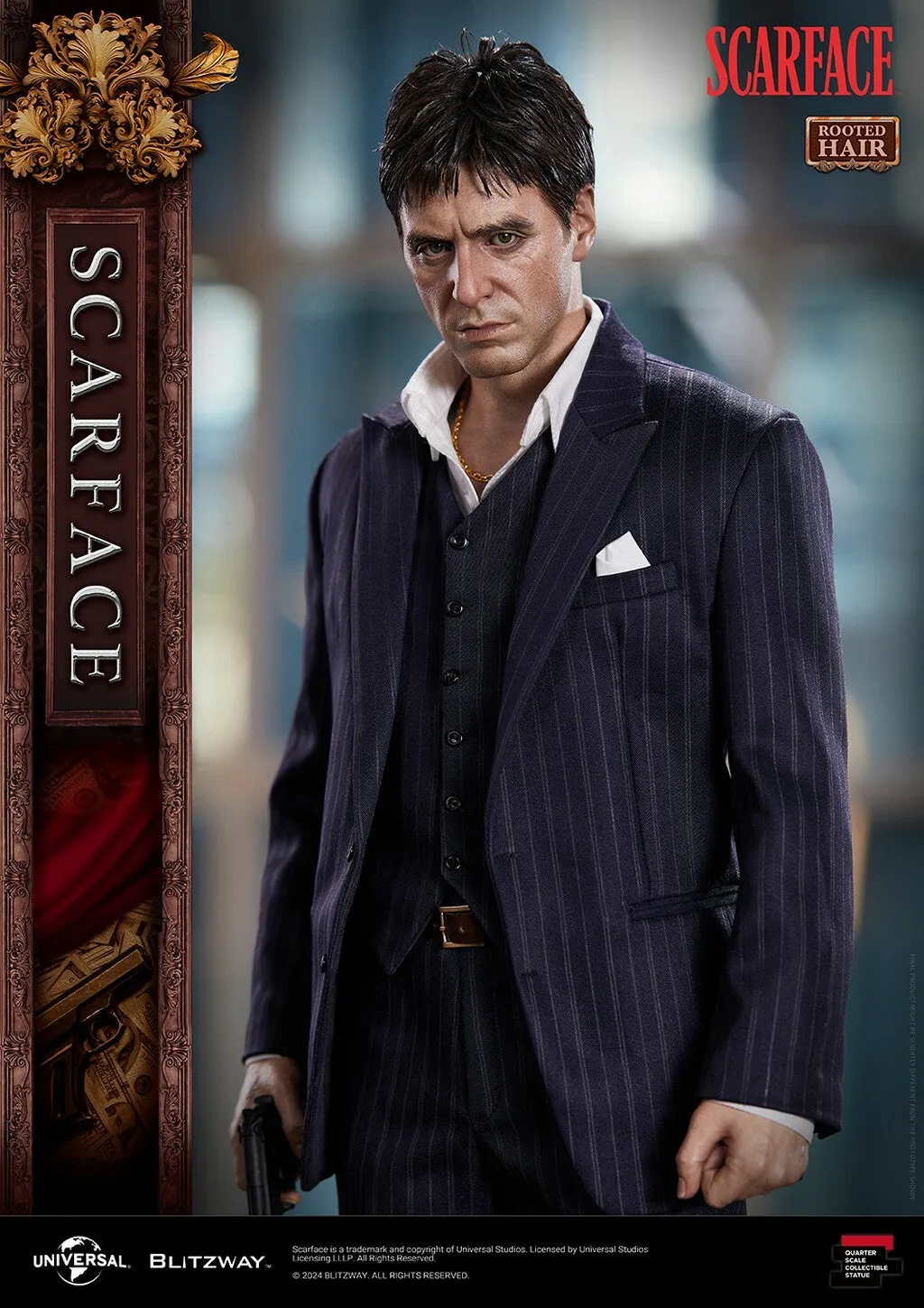 BLITZWAY - Scarface: Tony Montana Rooted Hair Version 1:4 Scale Statue