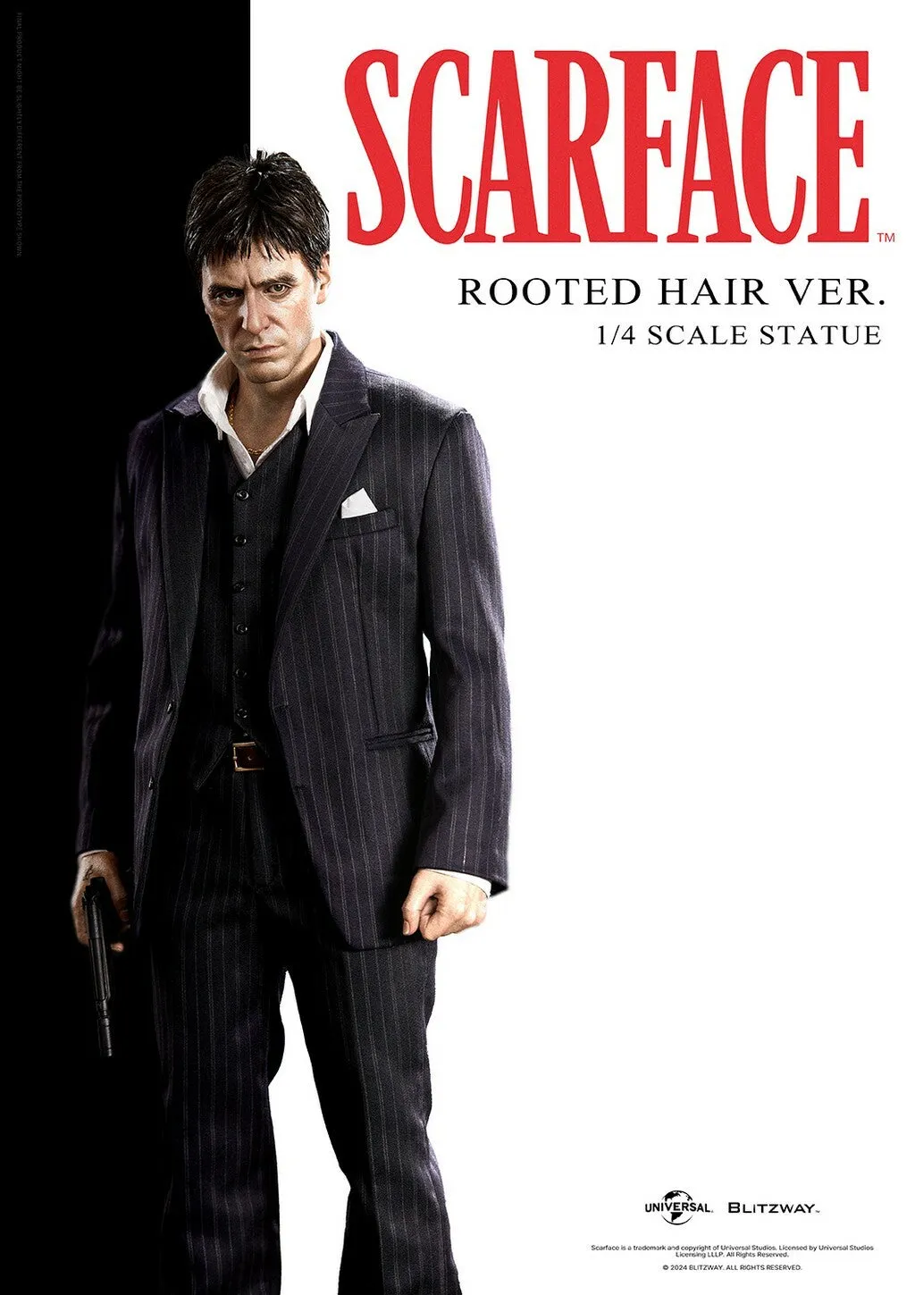 BLITZWAY - Scarface: Tony Montana Rooted Hair Version 1:4 Scale Statue