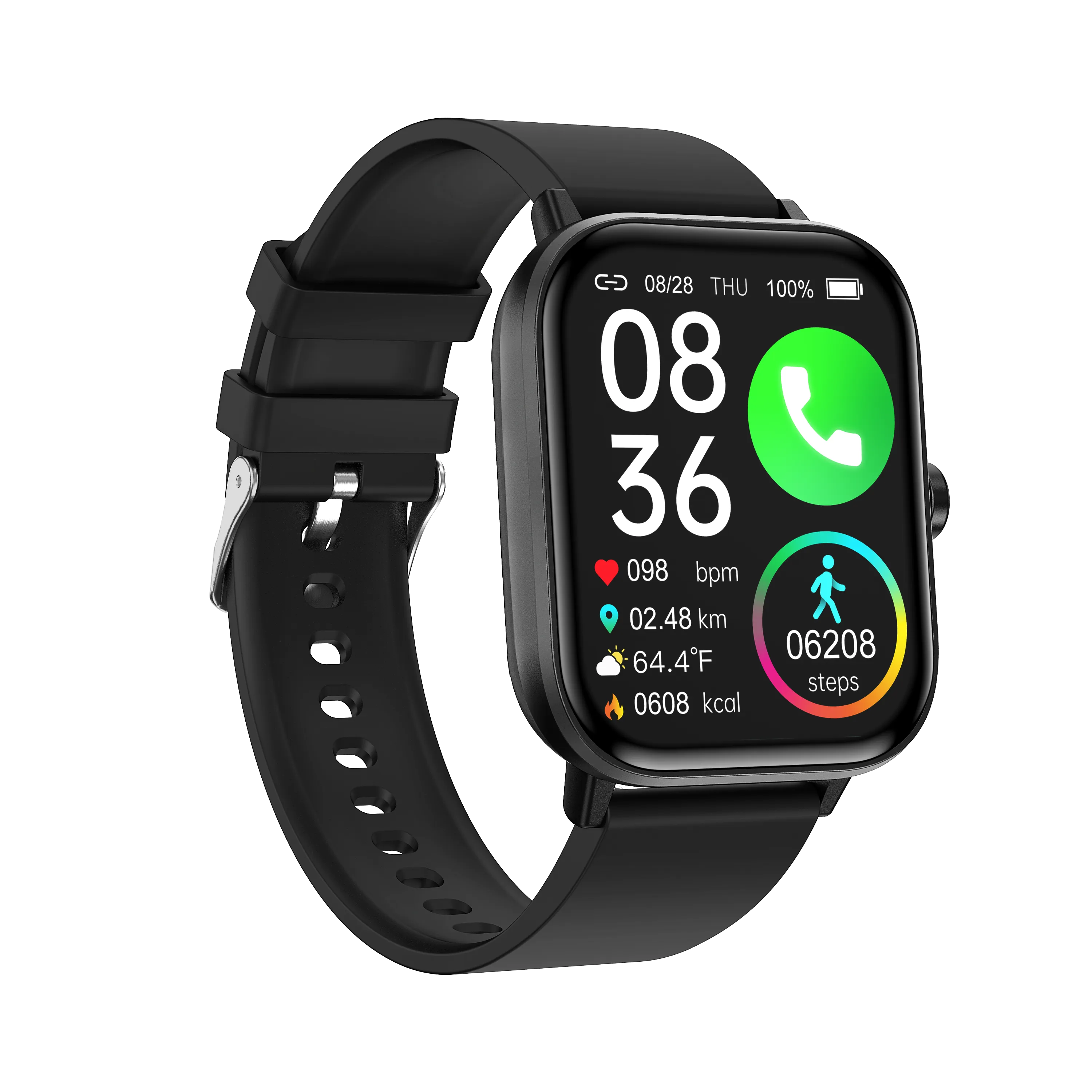 Blood Glucose Monitoring Smartwatch, Smart Watch for Non-Invasive Blood Glucose Testing, Stylish Smart Watch with Blood Oxygen Tracking