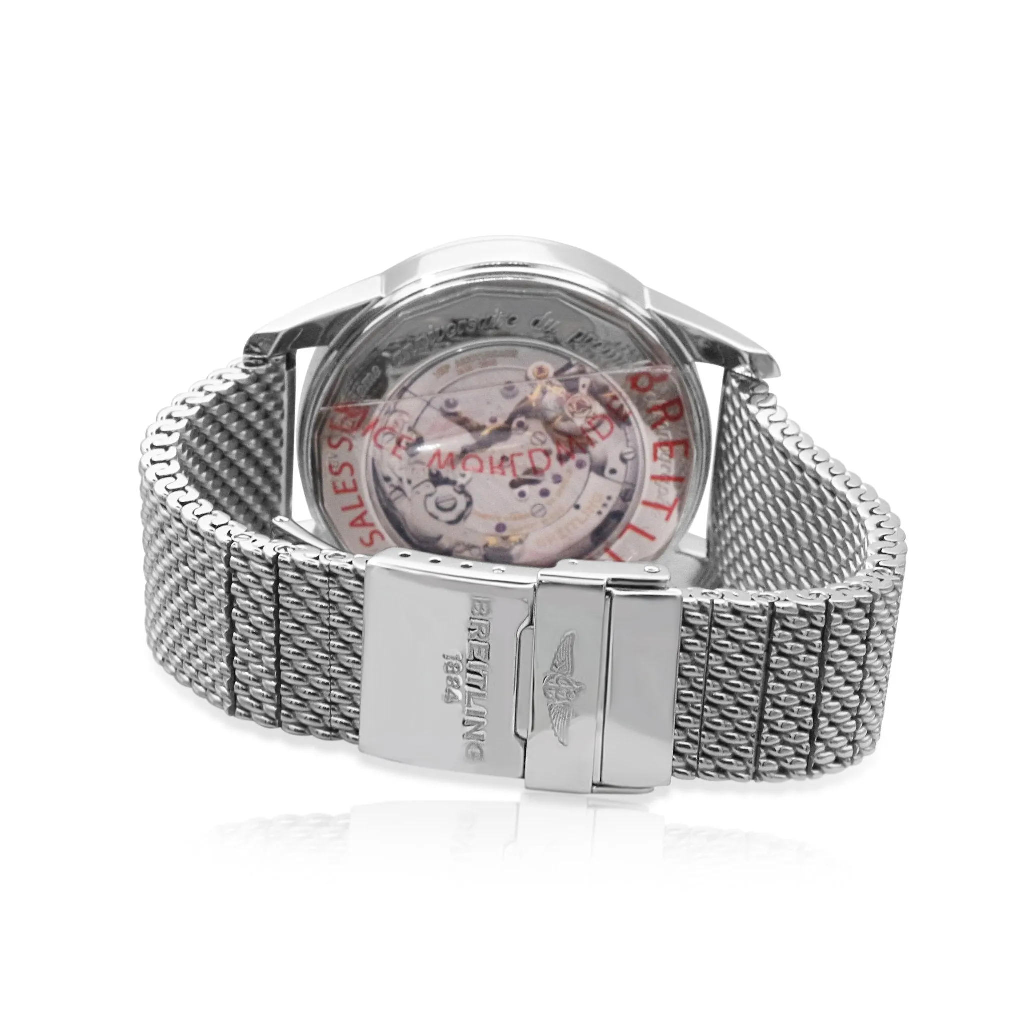 Breitling 43mm Transocean Mechanical Chronograph Steel Watch