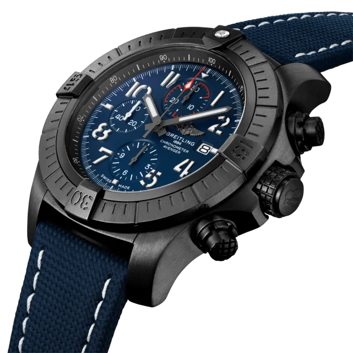 Breitling Super Avenger Chronograph 48 Night Mission DLC Titanium Unisex Watch