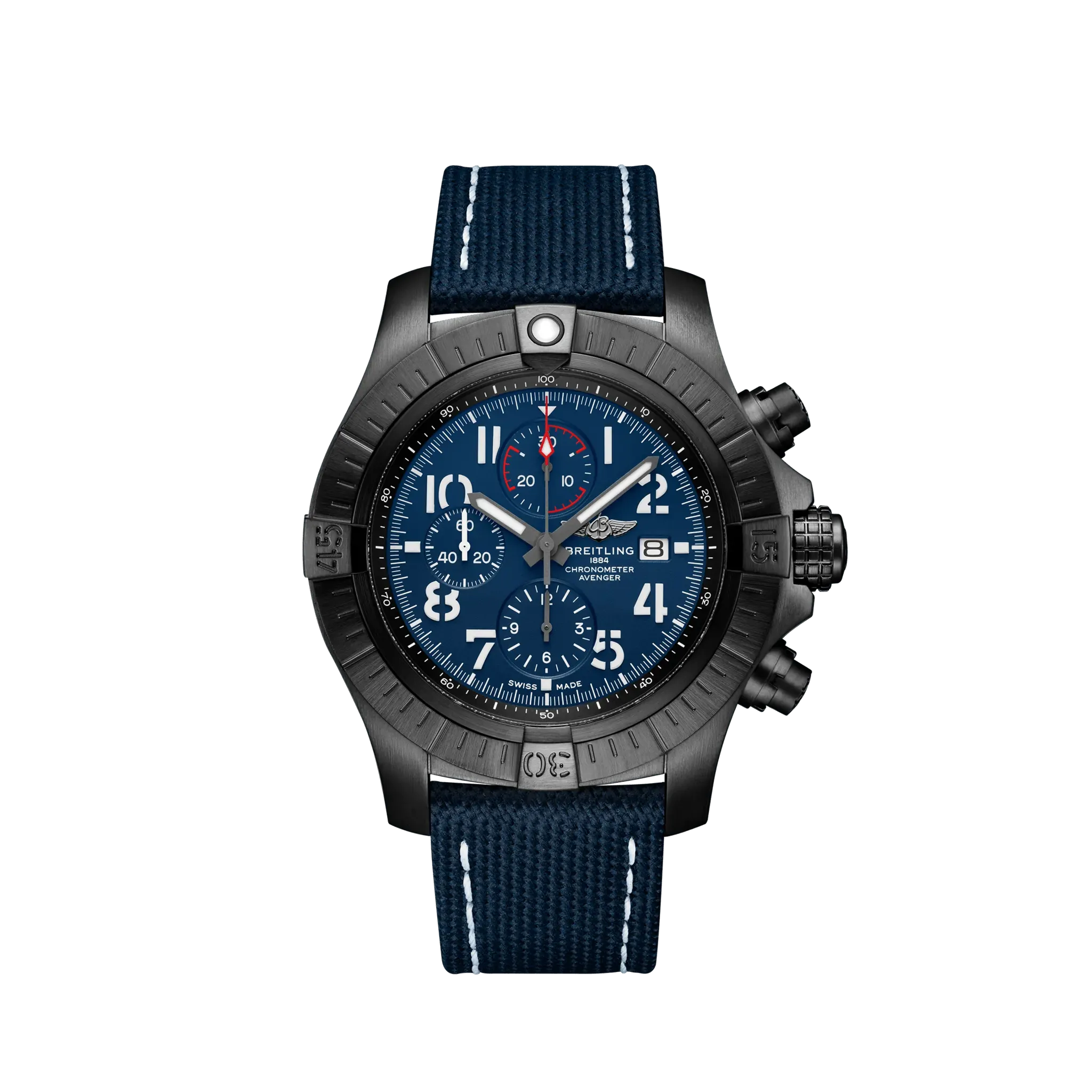 Breitling Super Avenger Chronograph 48 Night Mission DLC Titanium Unisex Watch